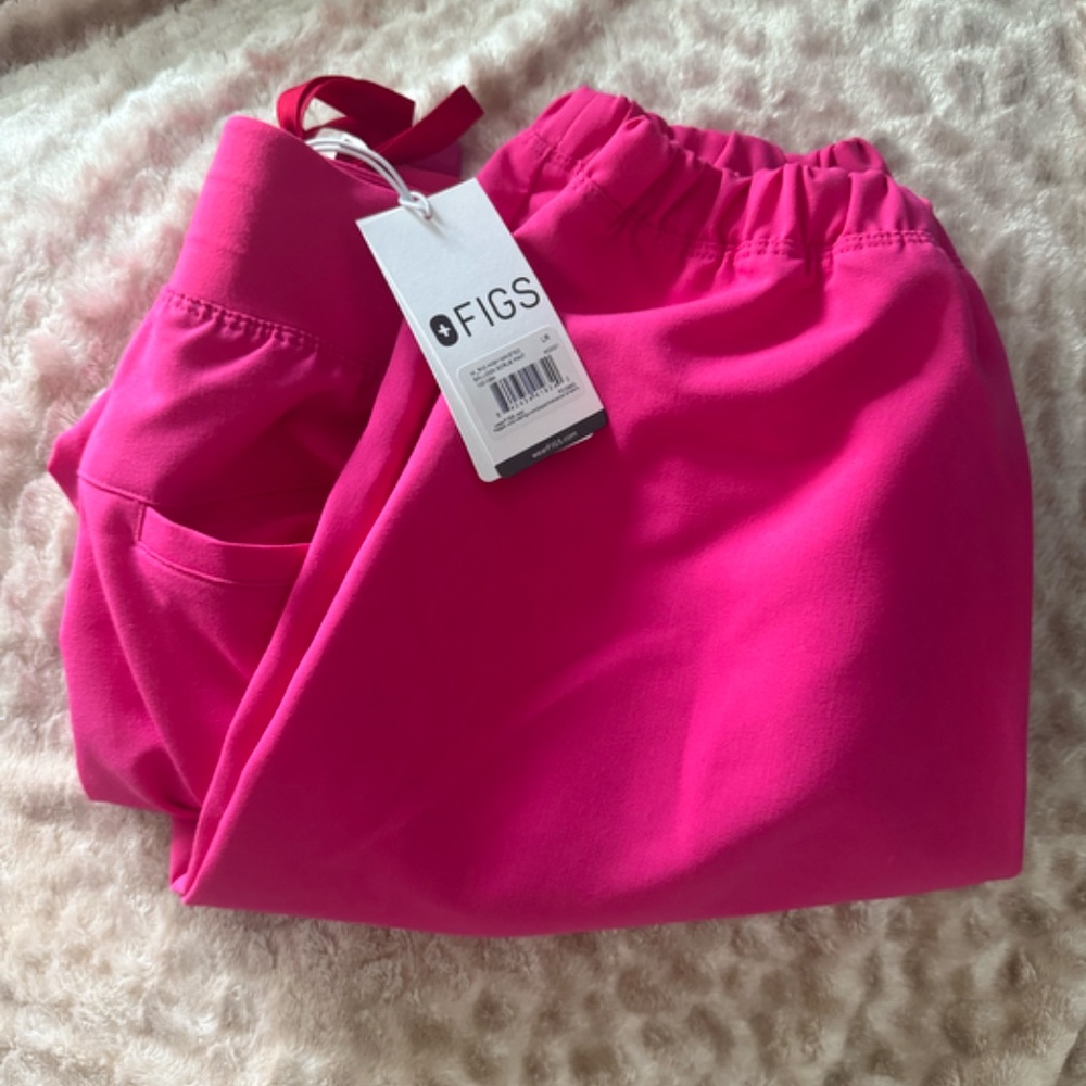 FIGS high waisted balloon pants magenta